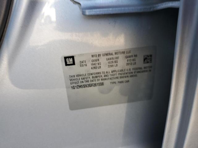 1G1ZH5SX2GF261556 - 2016 CHEVROLET MALIBU PREMIER SILVER photo 12