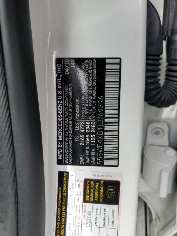 55SWF4KB1JU269396 - 2018 MERCEDES-BENZ C 300 4MATIC WHITE photo 13