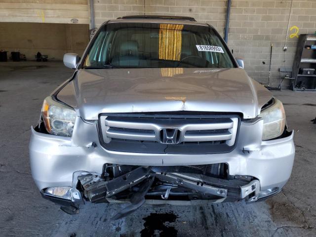 5FNYF28628B004912 - 2008 HONDA PILOT EXL SILVER photo 5