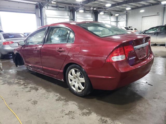 19XFA1F5XAE078648 - 2010 HONDA CIVIC LX BURGUNDY photo 2