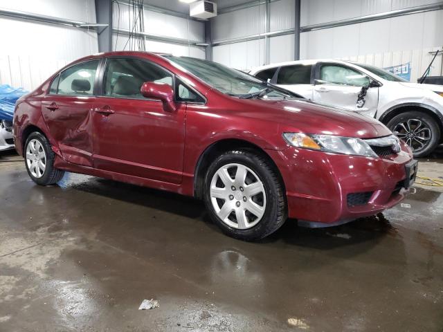 19XFA1F5XAE078648 - 2010 HONDA CIVIC LX BURGUNDY photo 4