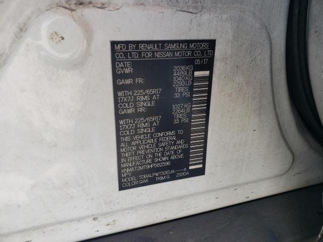 KNMAT2MT9HP582596 - 2017 NISSAN ROGUE S Ağ foto 14