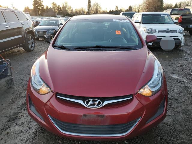 5NPDH4AE1FH642542 - 2015 HYUNDAI ELANTRA SE BURGUNDY photo 5