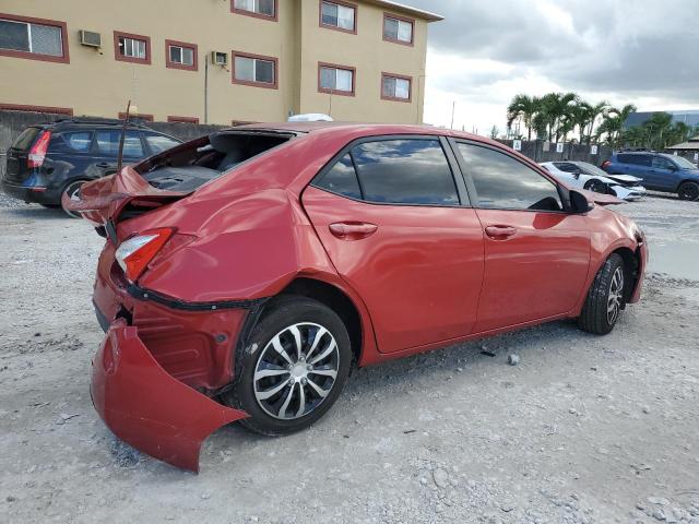 5YFBURHE6FP214412 - 2015 TOYOTA COROLLA L RED photo 3