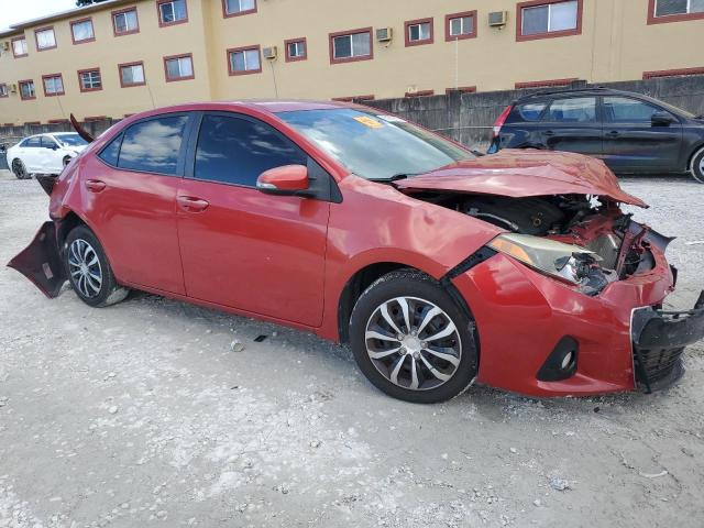 5YFBURHE6FP214412 - 2015 TOYOTA COROLLA L RED photo 4
