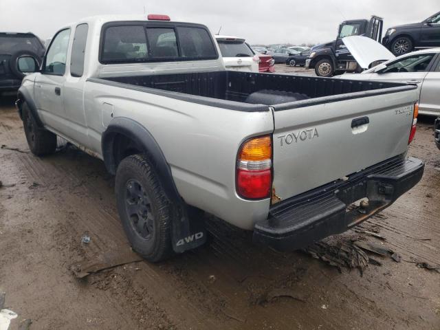 5TEWM72N02Z099132 - 2002 TOYOTA TACOMA XTRACAB SILVER photo 2