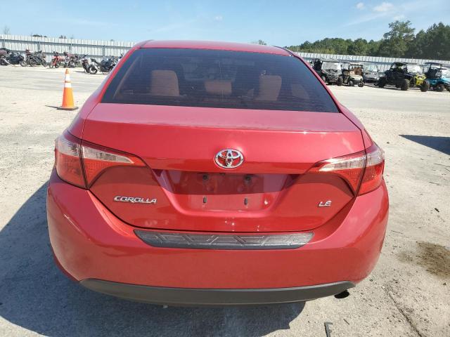 2T1BURHE4HC829138 - 2017 TOYOTA COROLLA L RED photo 6