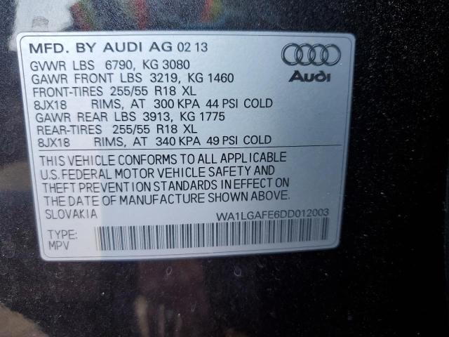 WA1LGAFE6DD012003 - 2013 AUDI Q7 PREMIUM PLUS Graphit Foto 13