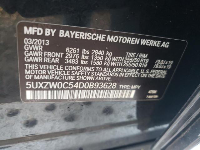 5UXZW0C54D0B93628 - 2013 BMW X5 XDRIVE35D BLACK photo 12