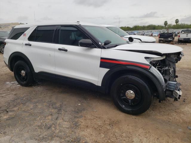 1FM5K8AB3MGB46903 - 2021 FORD EXPLORER POLICE INTERCEPTOR WHITE photo 4