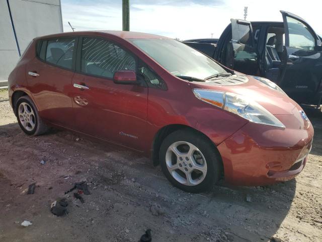 1N4AZ0CP4EC338726 - 2014 NISSAN LEAF S RED photo 4