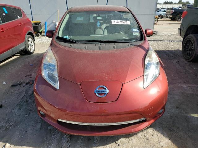 1N4AZ0CP4EC338726 - 2014 NISSAN LEAF S RED photo 5