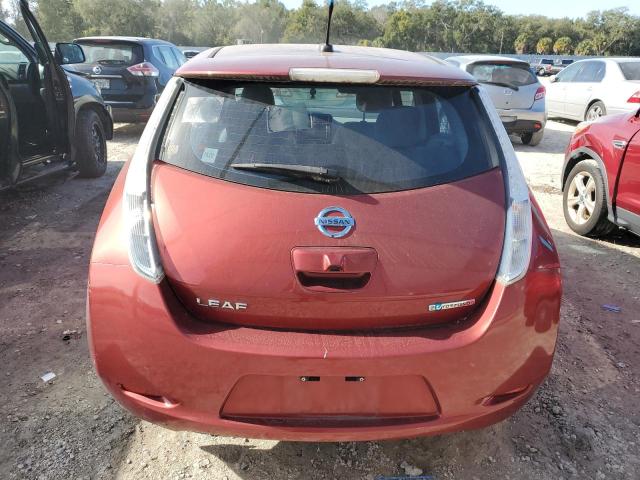 1N4AZ0CP4EC338726 - 2014 NISSAN LEAF S RED photo 6