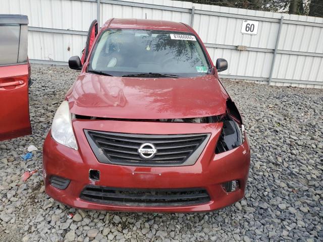 3N1CN7AP6DL850827 - 2013 NISSAN VERSA S RED photo 5