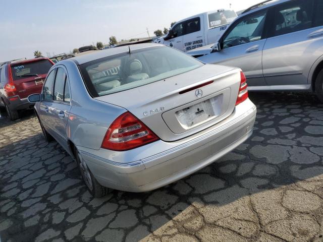 WDBRF61J62F255332 - 2002 MERCEDES-BENZ C 240 SILVER photo 2