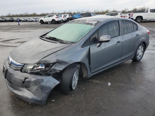 JHMFB4F37CS009380 - 2012 HONDA CIVIC HYBRID L GRAY photo 1