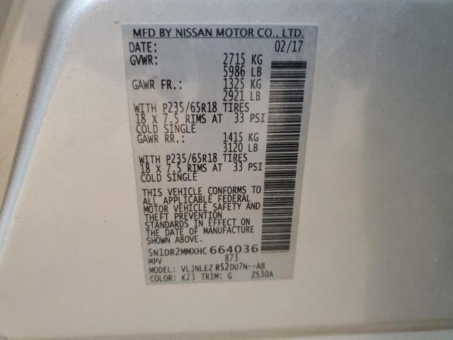 5N1DR2MMXHC664036 - 2017 NISSAN PATHFINDER S Gümüş foto 13