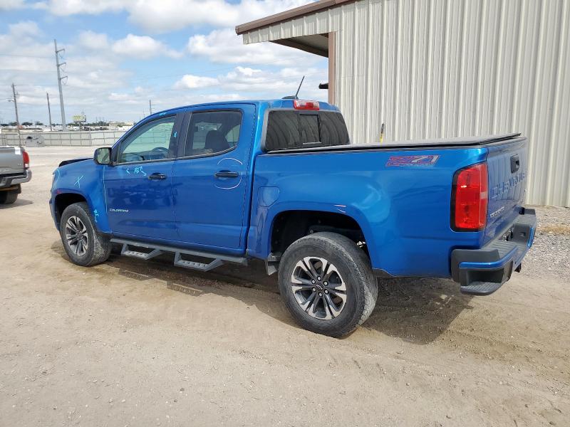 1GCGTDEN7M1152858 - 2021 CHEVROLET COLORADO Z71 BLUE photo 2