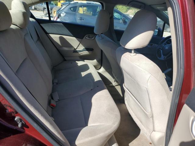2HGFB2F56CH544121 - 2012 HONDA CIVIC LX MAROON photo 10