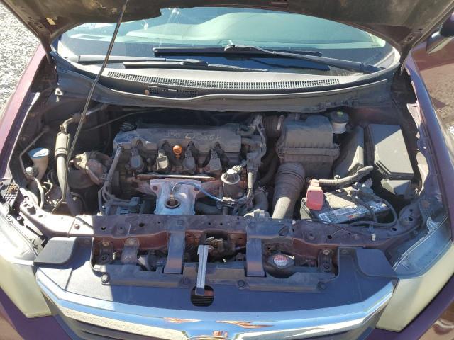 2HGFB2F56CH544121 - 2012 HONDA CIVIC LX MAROON photo 11