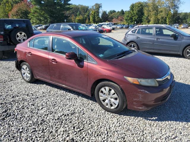 2HGFB2F56CH544121 - 2012 HONDA CIVIC LX MAROON photo 4
