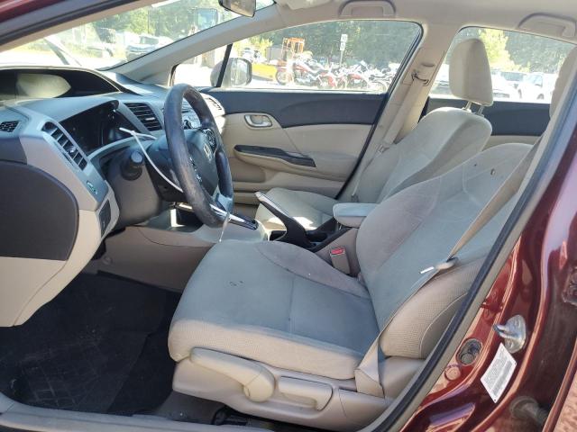 2HGFB2F56CH544121 - 2012 HONDA CIVIC LX MAROON photo 7