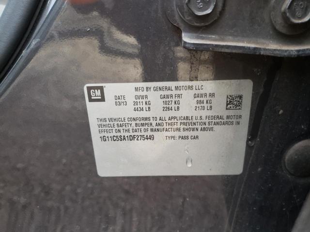 1G11C5SA1DF275449 - 2013 CHEVROLET MALIBU 1LT 灰色 照片 12