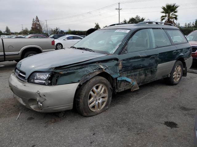 4S3BH686916667046 - 2001 SUBARU LEGACY OUTBACK LIMITED GREEN photo 1