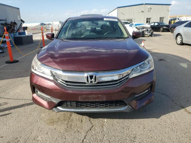 1HGCR2F38GA030594 - 2016 HONDA ACCORD LX BURGUNDY photo 5