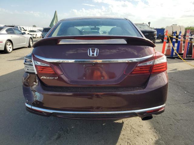 1HGCR2F38GA030594 - 2016 HONDA ACCORD LX BURGUNDY photo 6