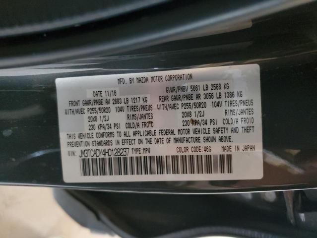 JM3TCADY4H0128237 - 2017 MAZDA CX-9 GRAND TOURING GRAY photo 13