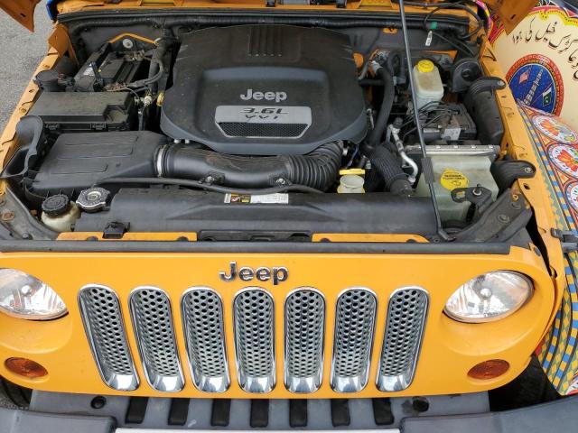 1C4HJWEGXDL515262 - 2013 JEEP WRANGLER U SAHARA ნარინჯისფერი ფოტო 12