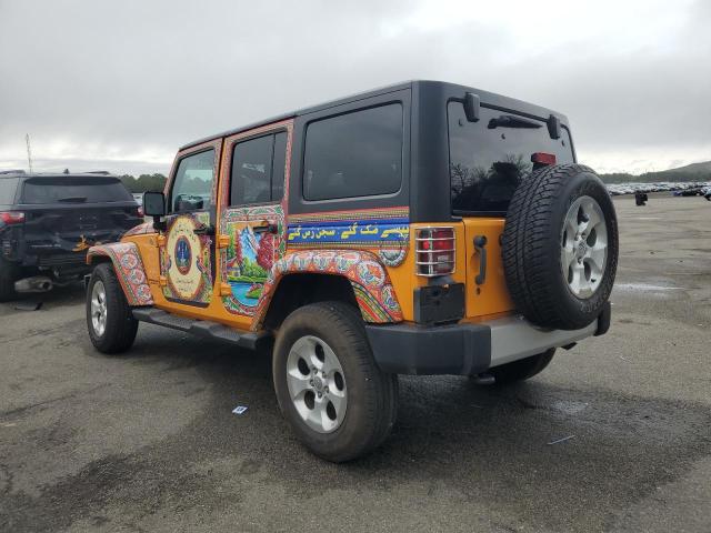 1C4HJWEGXDL515262 - 2013 JEEP WRANGLER U SAHARA ნარინჯისფერი ფოტო 2