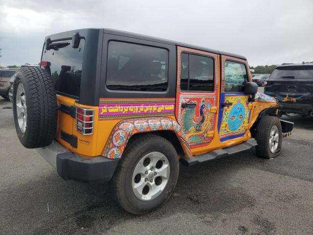 1C4HJWEGXDL515262 - 2013 JEEP WRANGLER U SAHARA ნარინჯისფერი ფოტო 3