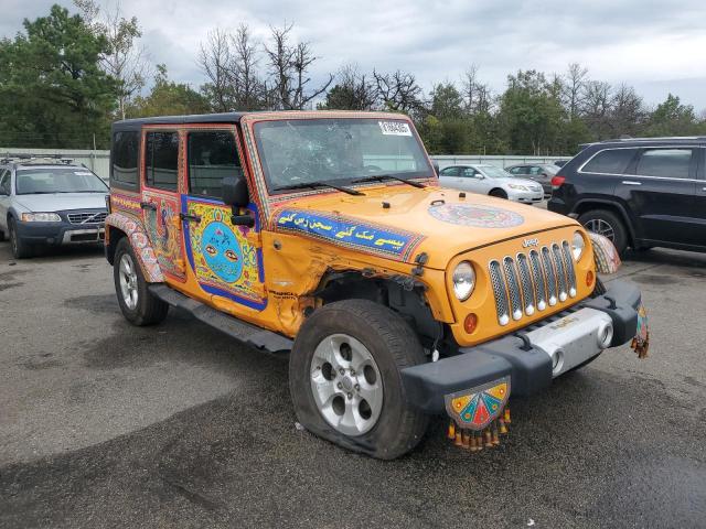 1C4HJWEGXDL515262 - 2013 JEEP WRANGLER U SAHARA ნარინჯისფერი ფოტო 4