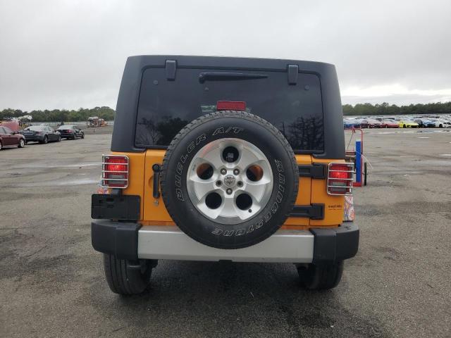 1C4HJWEGXDL515262 - 2013 JEEP WRANGLER U SAHARA ნარინჯისფერი ფოტო 6