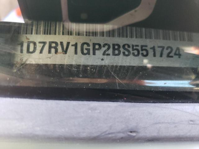 1D7RV1GP2BS551724 - 2011 DODGE RAM 1500 MAROON photo 12