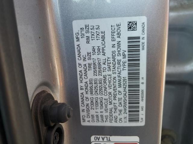 2HKRW5H34JH425291 - 2018 HONDA CR-V LX Gümüş foto 13