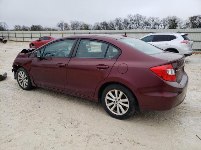 2HGFB2F9XCH591798 - 2012 HONDA CIVIC EXL Բորդո լուսանկար 2