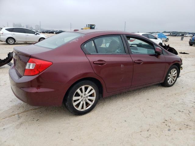 2HGFB2F9XCH591798 - 2012 HONDA CIVIC EXL Բորդո լուսանկար 3