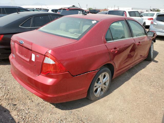 3FAHP0HA3CR420843 - 2012 FORD FUSION SE RED photo 3