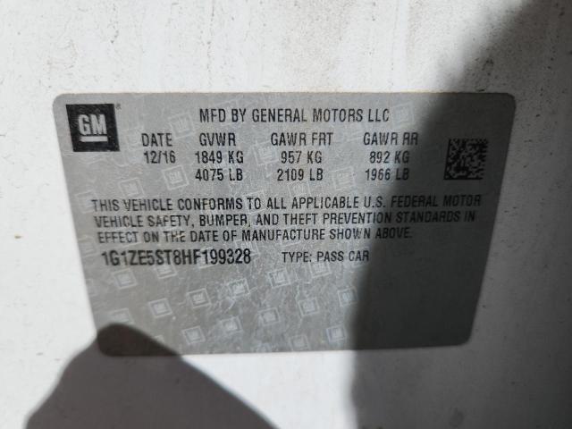 1G1ZE5ST8HF199328 - 2017 CHEVROLET MALIBU LT 白色 照片 12