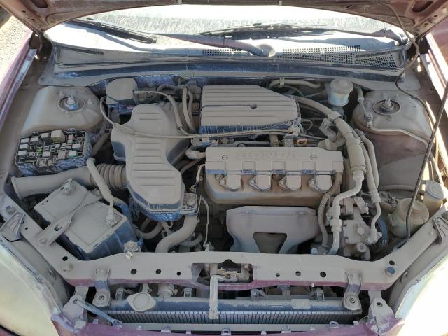 2HGES16543H626077 - 2003 HONDA CIVIC LX MAROON photo 11