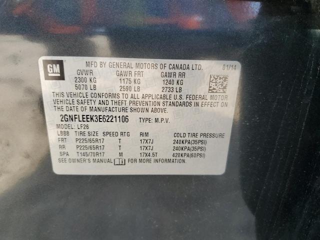 2GNFLEEK3E6221106 - 2014 CHEVROLET EQUINOX LS GRAY photo 14