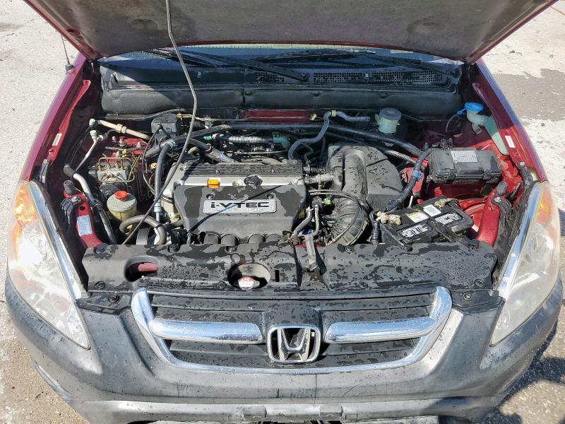 JHLRD78824C035760 - 2004 HONDA CR-V EX BURGUNDY photo 12