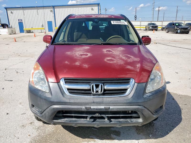 JHLRD78824C035760 - 2004 HONDA CR-V EX BURGUNDY photo 5