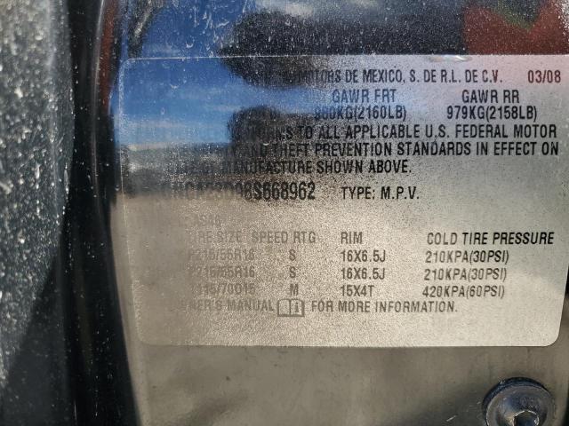 3GNCA23D98S668962 - 2008 CHEVROLET HHR LT 黑色 照片 12