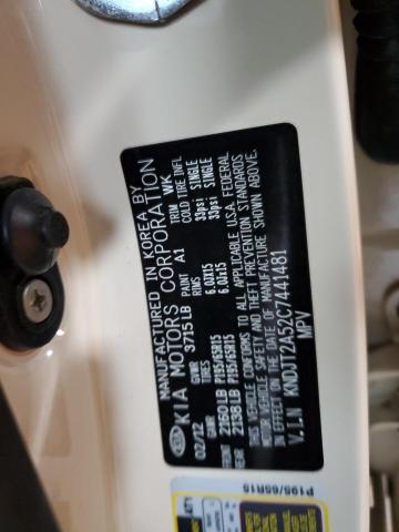 KNDJT2A52C7441481 - 2012 KIA SOUL კრემისფერი ფოტო 12