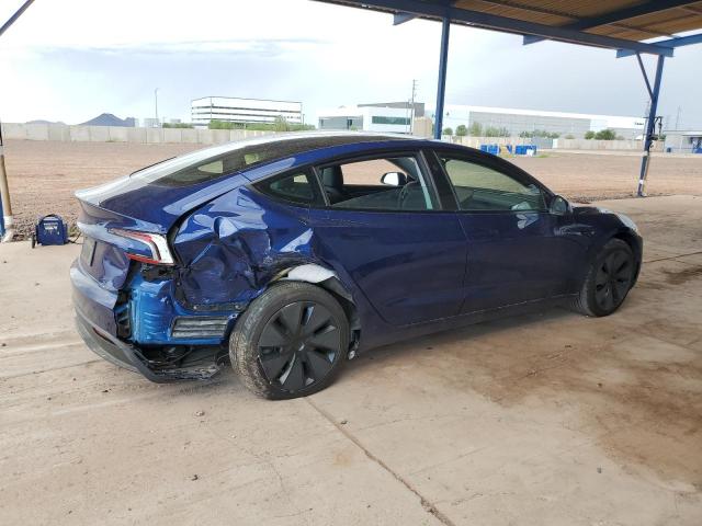 5YJ3E1EA1SF907138 - 2025 TESLA MODEL 3 Azul foto 3