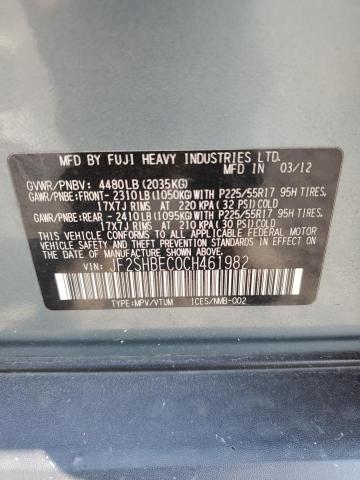JF2SHBEC0CH461982 - 2012 SUBARU FORESTER LIMITED Vert photo 14
